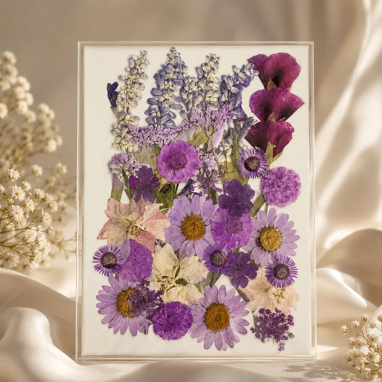 Purple Pressed Flowers Pack | Real Dried Flowers for Resin Art, Card Making, Scrapbooking, DIY Crafts, Jewelry Making, Botanical Decor