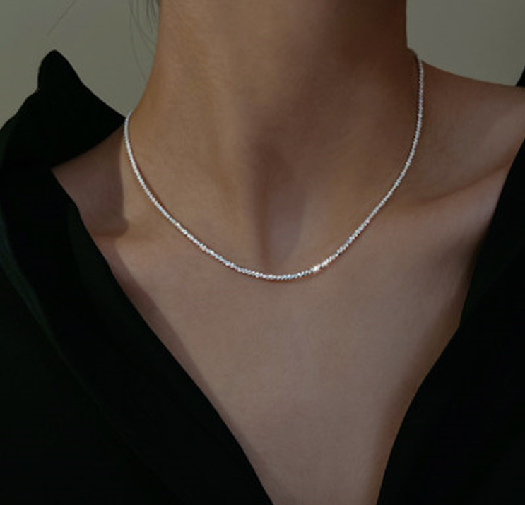 Sparkling necklace, minimalist necklace, minimalist jewelry, Valentine's Day, Birthday gifts, Accessories
