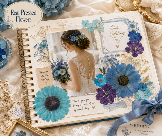 Blue Pressed Flower Pack | Real Dried Flowers for Resin Art, Scrapbooking, Candle Making, Nail Art, Phone Cases, Jewelry