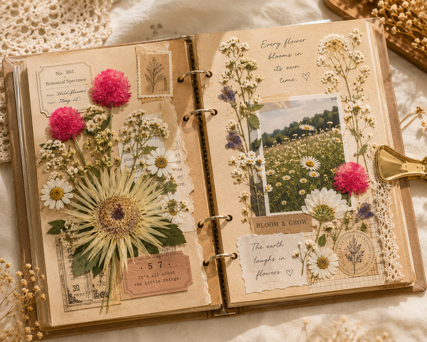 Real Pressed Dried Flower Pack | Natural Mixed Pressed Flowers for Resin Art, Scrapbooking, Card Making, Phone Cases, Jewelry & DIY Crafts