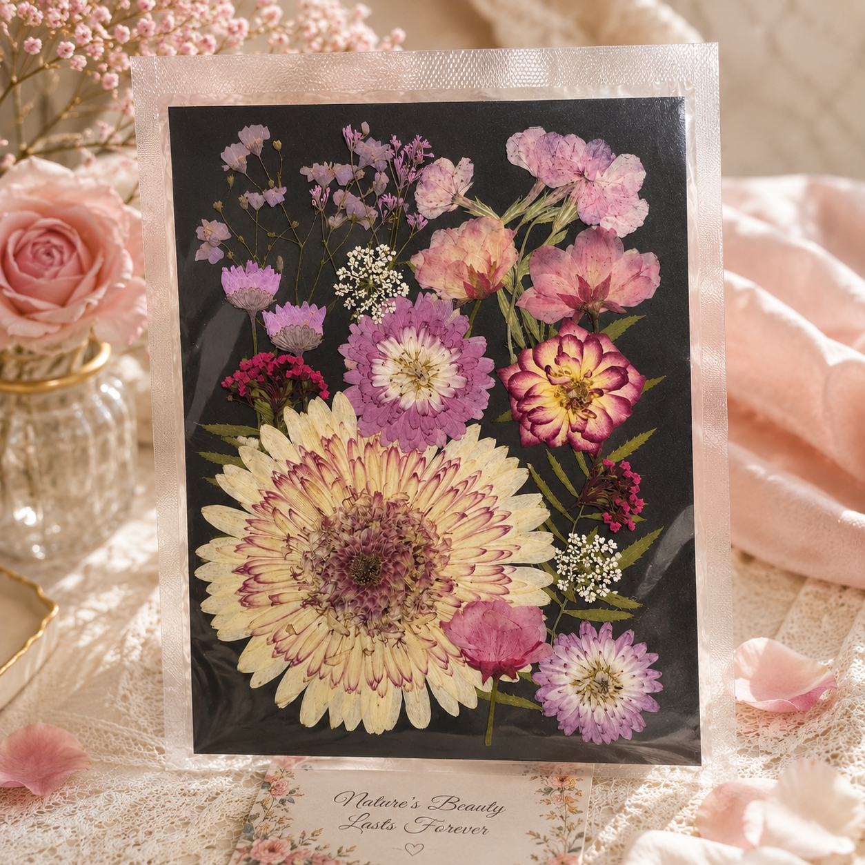 Pink & Purple Pressed Flower Pack | Real Dried Flowers for Resin, Scrapbooking, Card Making, Jewelry, Phone Cases