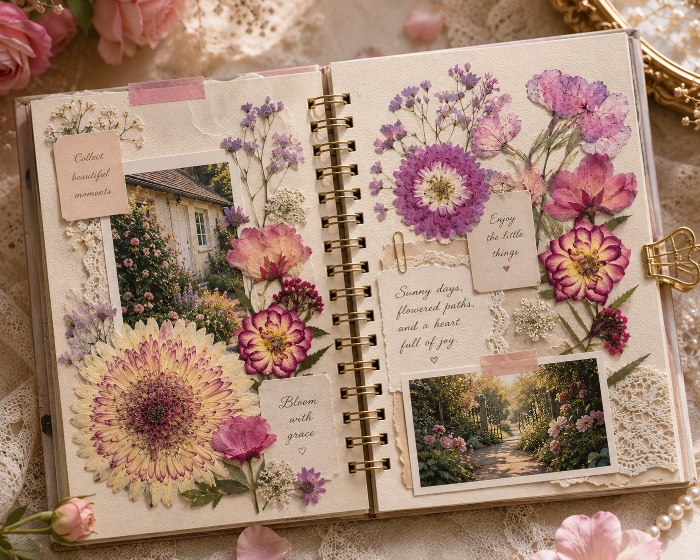 Pink & Purple Pressed Flower Pack | Real Dried Flowers for Resin, Scrapbooking, Card Making, Jewelry, Phone Cases