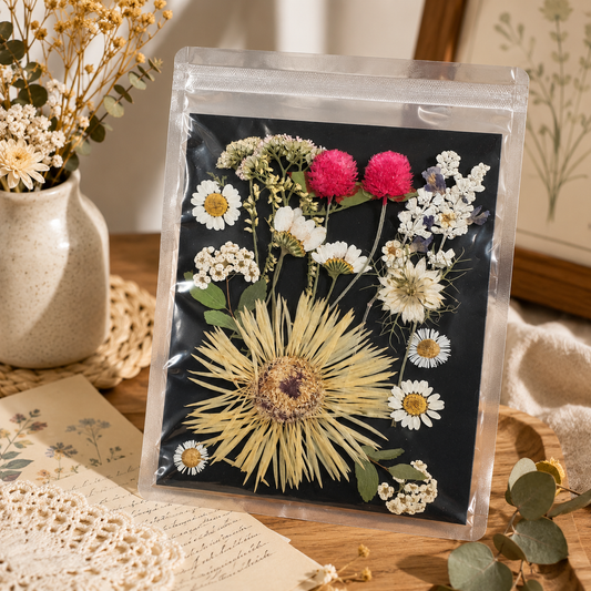 Real Pressed Dried Flower Pack | Natural Mixed Pressed Flowers for Resin Art, Scrapbooking, Card Making, Phone Cases, Jewelry & DIY Crafts