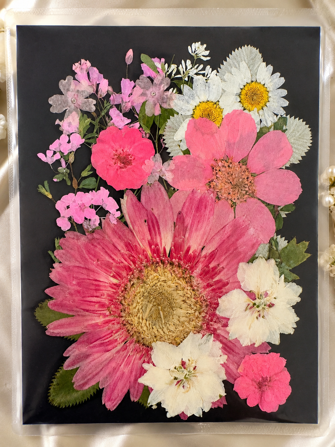 Real Pressed Flower Pack for Crafts | Pink Daisy & Wildflower Pressed Flowers | Dried Flowers for Resin, Scrapbooking DIY Art