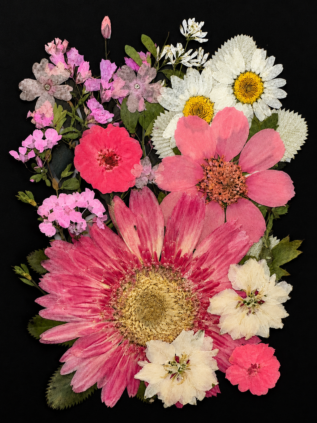 Real Pressed Flower Pack for Crafts | Pink Daisy & Wildflower Pressed Flowers | Dried Flowers for Resin, Scrapbooking DIY Art
