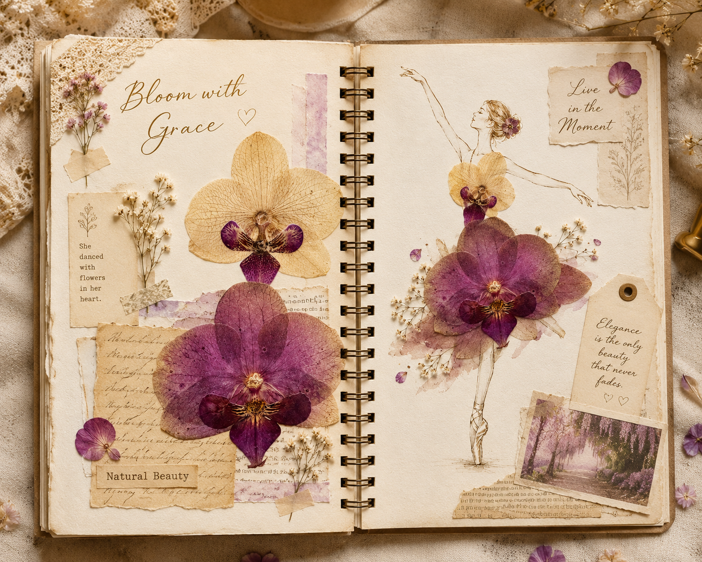 Real Pressed Orchid Flowers for Crafts | Natural Dried Orchid Blossoms | Botanical Art | Resin Jewelry | Scrapbooking | Card Making | DIY Floral Decor