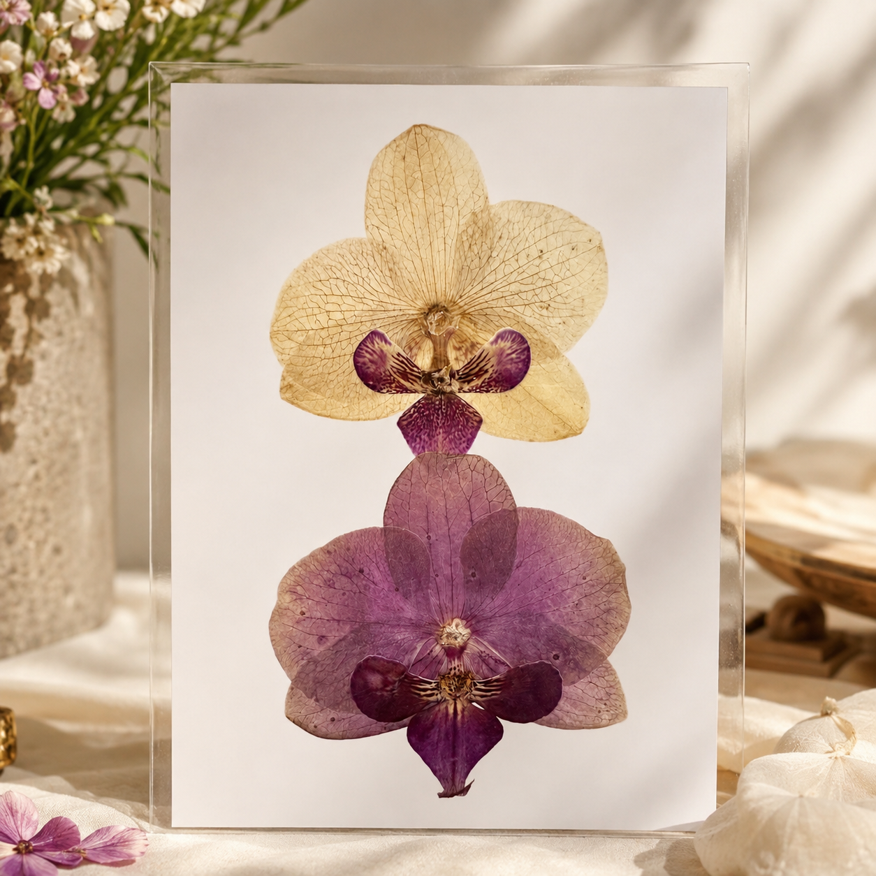 Real Pressed Orchid Flowers for Crafts | Natural Dried Orchid Blossoms | Botanical Art | Resin Jewelry | Scrapbooking | Card Making | DIY Floral Decor