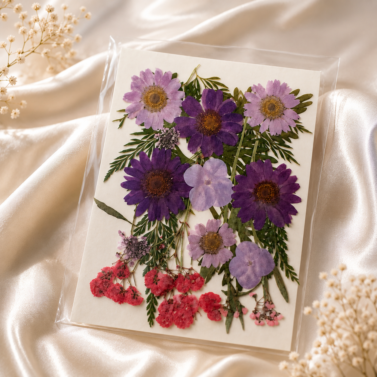 Real Pressed Purple Flower Mix for Crafts | Dried Botanical Flowers | DIY Resin, Bookmark, Scrapbook, Card Making, Phone Case supply